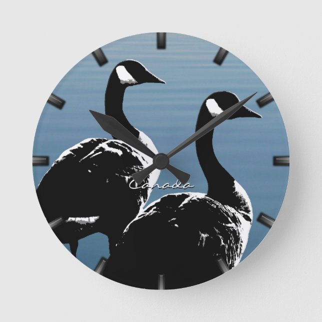 Canada Goose Clock gibt Kanada Souvenir Clock Runde Wanduhr (Vorderseite)