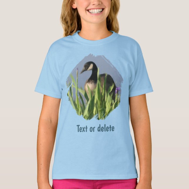 Canada Goose Irises Animal Art  T-Shirt (Vorderseite)
