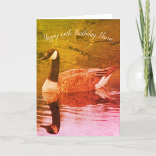 Canada Goose Nature Art Personalisiert Geburtstag Karte