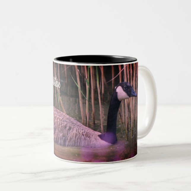Canada Goose Wildlife Nature Personalisiert Zweifarbige Tasse (VorderseiteRechts)