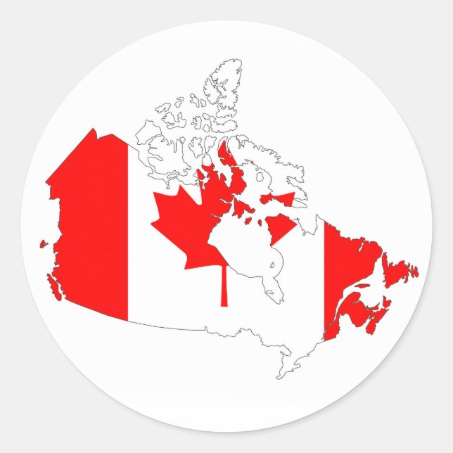 Canada Länderflaggenzeichen - Symbol für Silhouett Runder Aufkleber (Vorderseite)