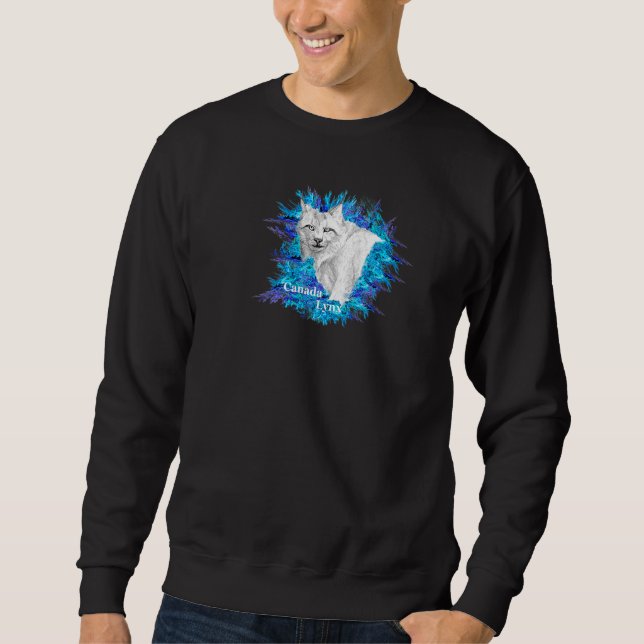 Canada Lynx. Fraktal. Sweatshirt (Vorderseite)