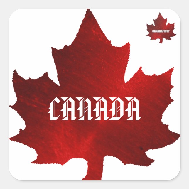 CANADA Mail-Aufkleber Quadratischer Aufkleber (Vorderseite)