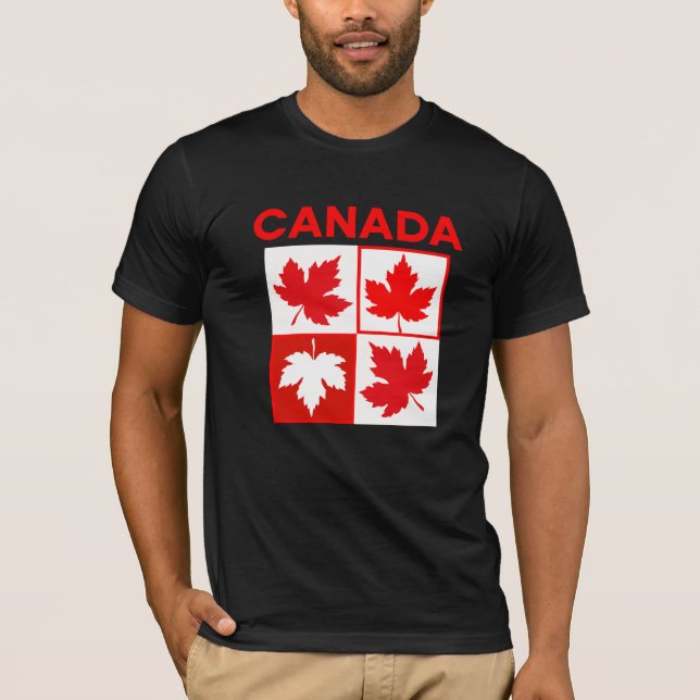 Canada Maple Blätter T - Shirt (Vorderseite)