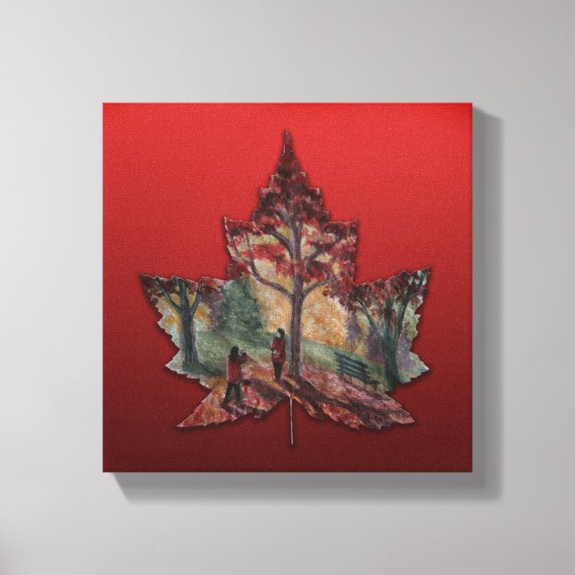 Canada Maple Leaf Art Prints - Leinwand (Vorderseite)