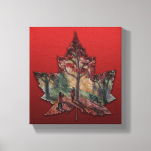 Canada Maple Leaf Art Prints - Leinwand