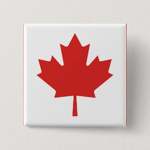 Canada Maple Leaf  Button