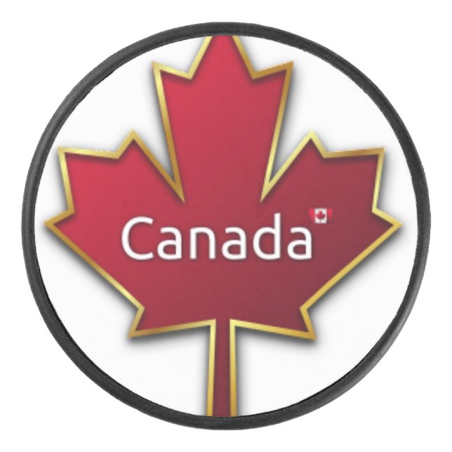 Canada Maple Leaf Eishockey Puck (Vorderseite)