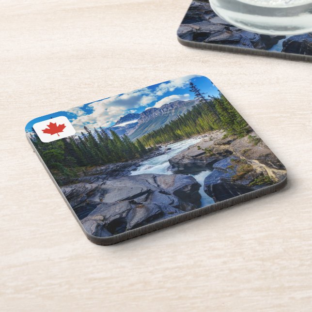 CANADA MAPLE LEAF GETRÄNKEUNTERSETZER (Linke Seite)