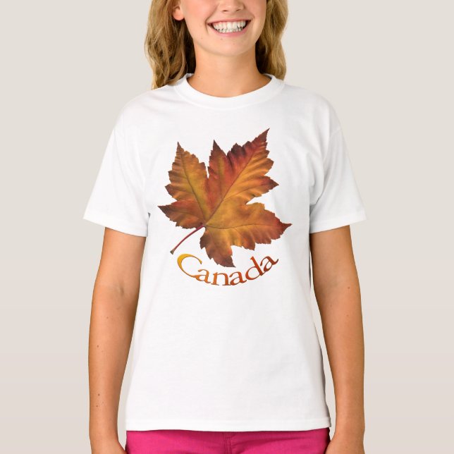 Canada Maple Leaf Girl's T - Shirt Canada Souvenir (Vorderseite)
