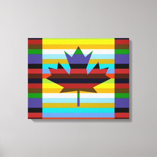 Canada Maple Leaf Pop Art Leinwanddruck (Vorderseite)