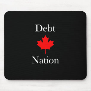 Canada Maple Leaf Schulden Nation Dark Color Mousepad