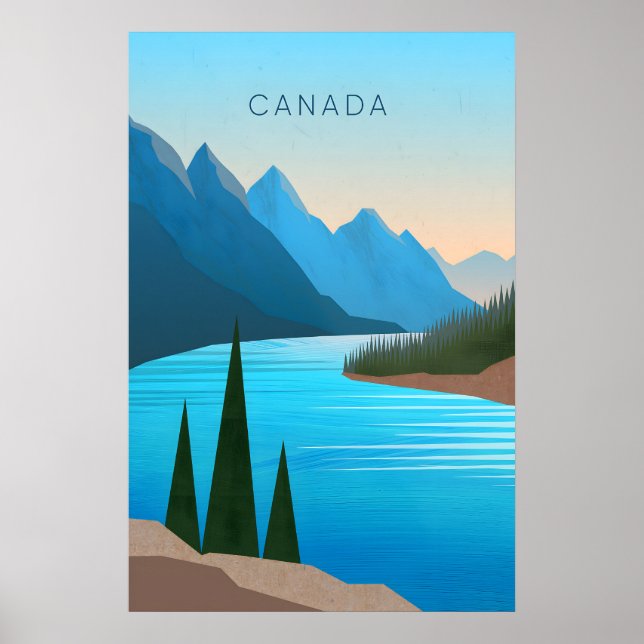 Canada Minimal Travel Poster (Vorne)
