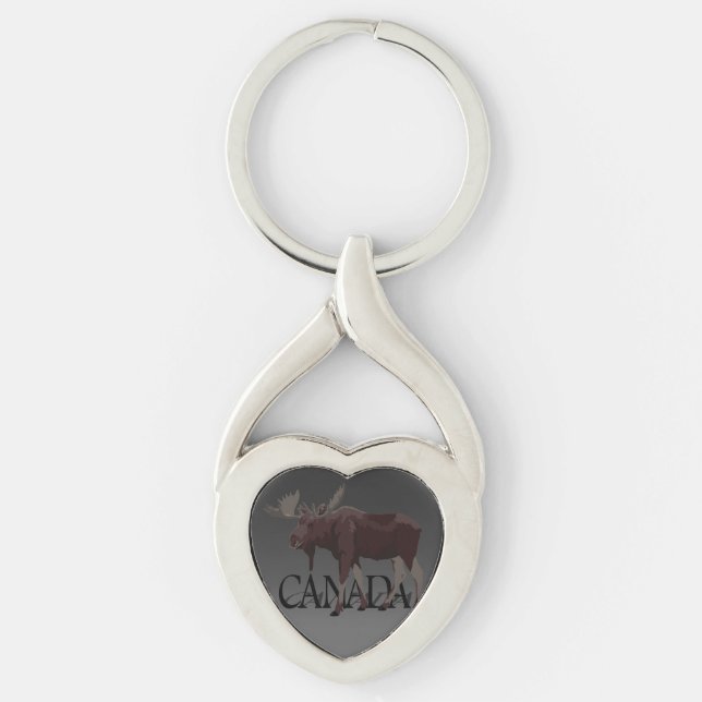 Canada Moose Key Chain Custom Canada Schlüsselanhä Schlüsselanhänger (Vorderseite)
