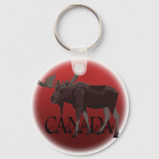 Canada Moose Key Chain Custom Canada Souvenirs Schlüsselanhänger (Vorderseite)