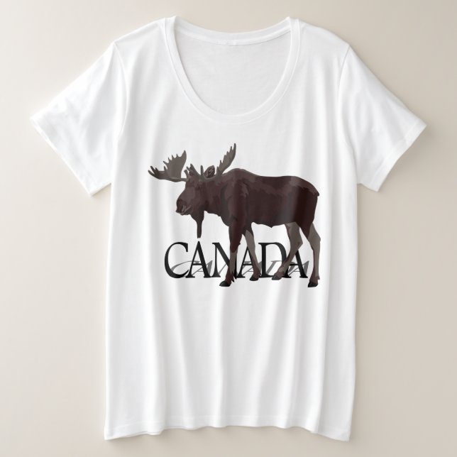 Canada Moose Shirts Plus Size Moose T - Shirt (Design vorne)