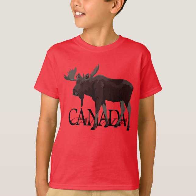 Canada Moose T - Shirt Kid's Canadian Souvenir Shi (Vorderseite)