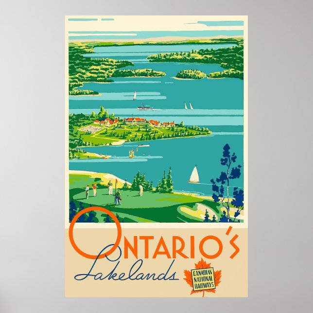 Canada Ontario Vintage Travel Poster (Vorne)