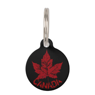 Canada Pet Tag Personalisiert Canada Mapsse Leaf T Haustiermarke