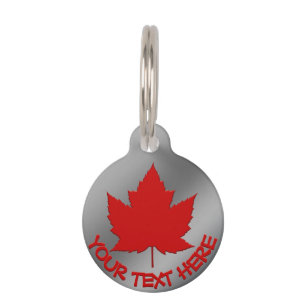 Canada Pet Tag Personalisiert Canada Mapsse Leaf T Haustiermarke