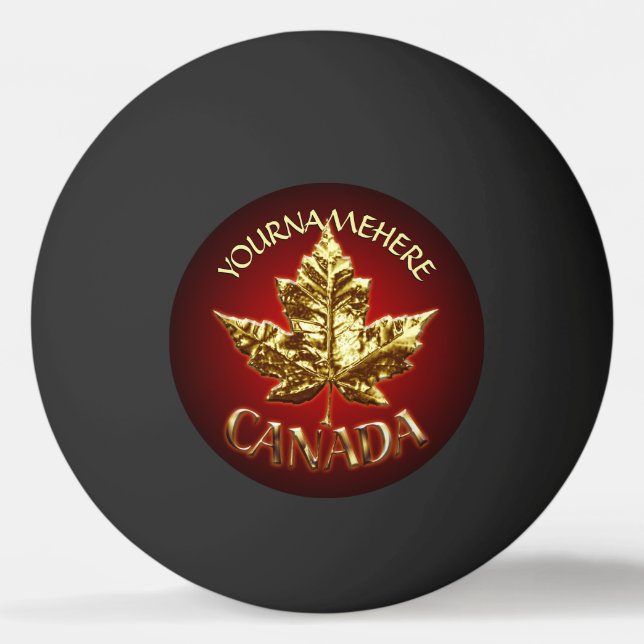 Canada Pong Ball Personalisiert Canada Balls Tischtennisball (Vorderseite)