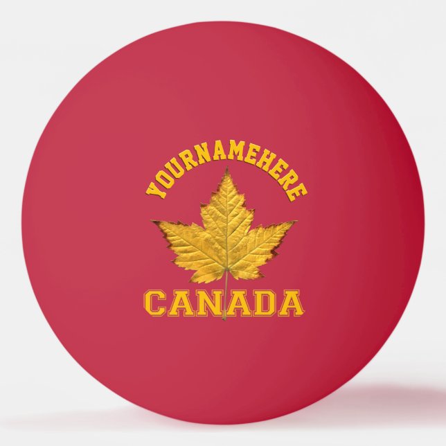 Canada Pong Ball Personalisiert Canada Balls Tischtennisball (Vorderseite)