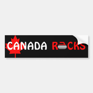 Canada Rocks - Curling Autoaufkleber