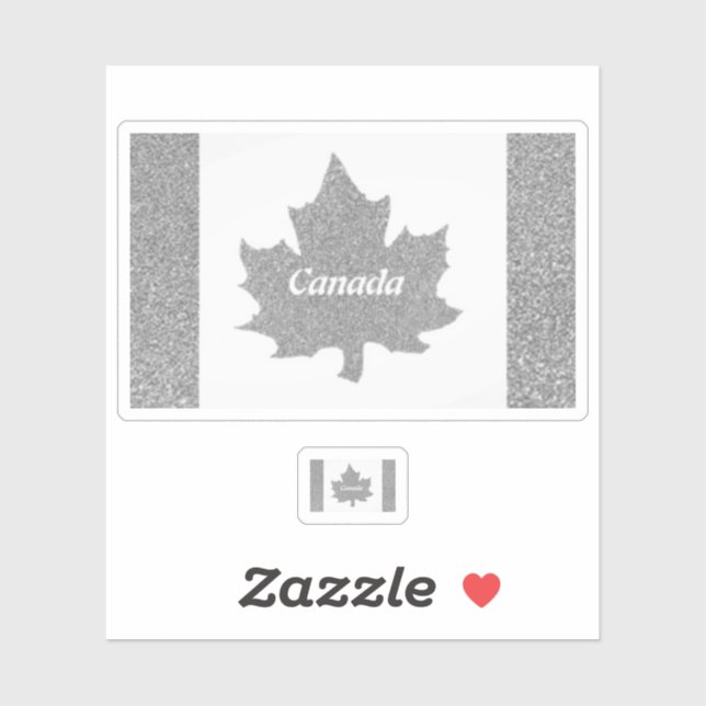 CANADA SILVER STICKER (Blatt)
