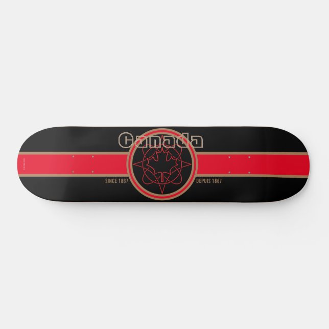 Canada Since 1867 (Black) Skateboard (Horizontal)
