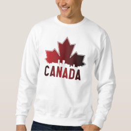 Canada Skyline Gradient Maple Leaf Patriotic Sweatshirt