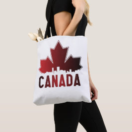 Canada Skyline Gradient Maple Leaf Patriotic Tasche