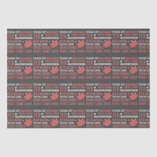 Canada Slang Subway Art Seidenpapier (Vorderseite)
