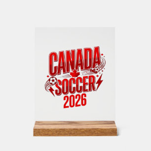 Canada Soccer 2026 Fußball Bold Country Typography Acrylschild