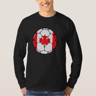 Canada Soccer Ball Flag Jersey Futbol Canadian Foo T-Shirt