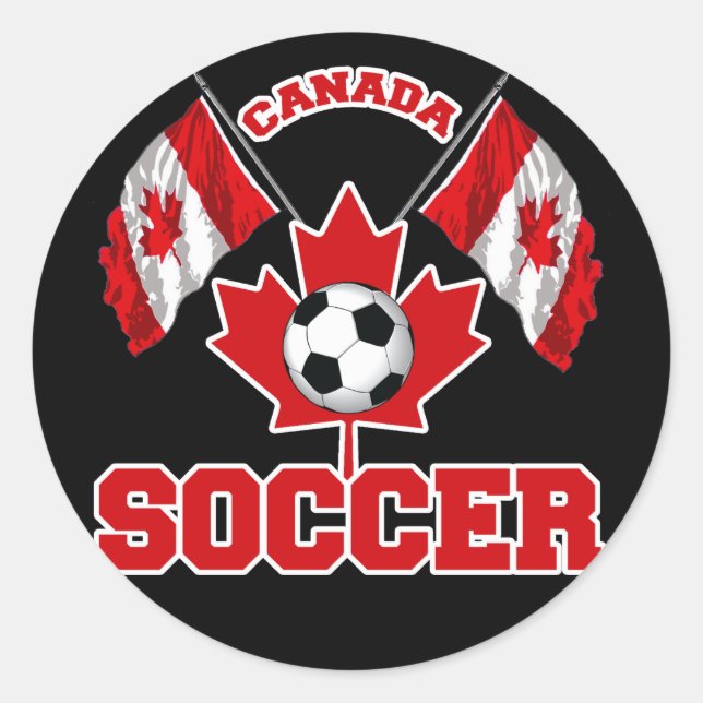 CANADA SOCCER RUNDER AUFKLEBER (Vorderseite)