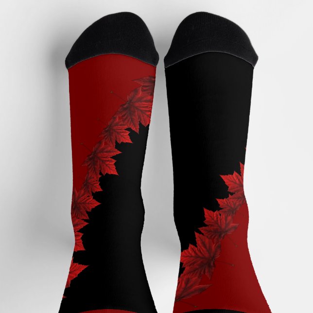 Canada Socks Canada Maple Leaf Socks Customize Socken (Oben)