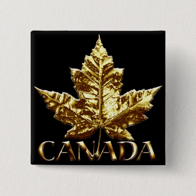Canada Souvenir Button Gold Canada Buttons Geschen (Vorderseite)