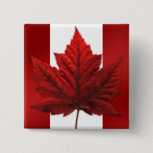 Canada Souvenir Buttons Canada Flag Maple Leaf But