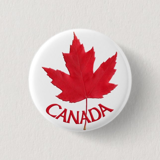 Canada Souvenir Buttons Canada Flag Maple Leaf But (Vorderseite)