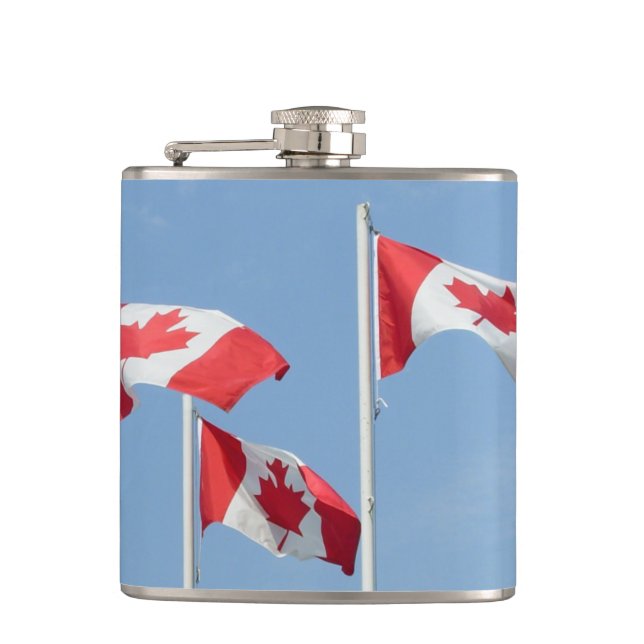 Canada Souvenir Flask Canada Flag Drink Flask Gesc Flachmann (Vorderseite)