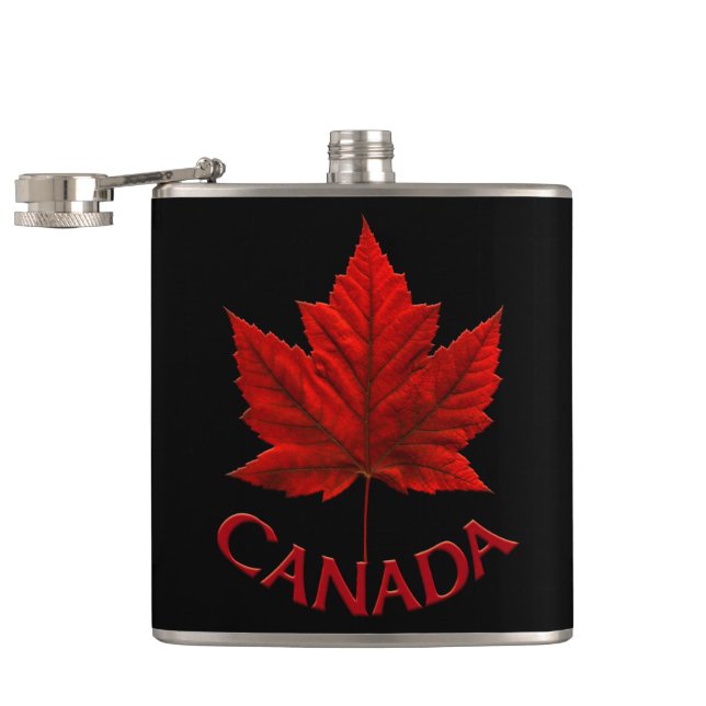 Canada Souvenir Flask Canada Flag Drink Flask Gift Flachmann (Geöffnet)