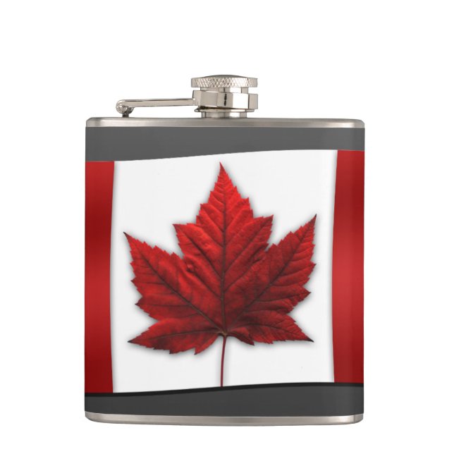 Canada Souvenir Flask Canada Flag Drinks Flaschen Flachmann (Vorderseite)