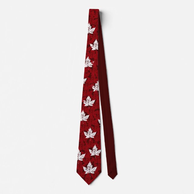 Canada Souvenir Krawatte Red Retro Mapleleaf Kanad (Vorderseite)