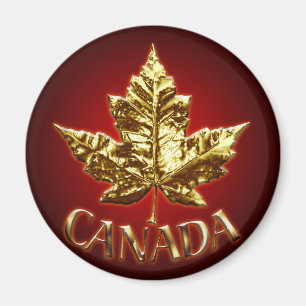 Canada Souvenir Kühlschrankmagnet Gold Maple Leaf 