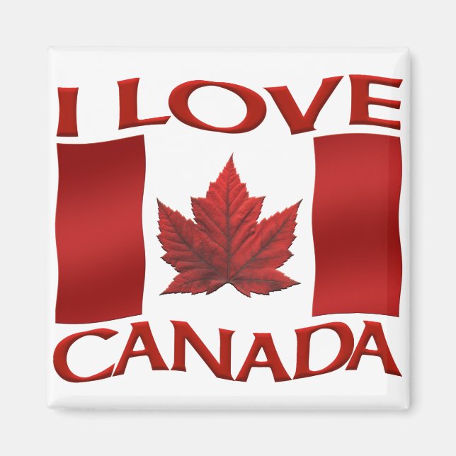 Canada Souvenir Kühlschrankmagnet I Liebe Kanada (Vorne)