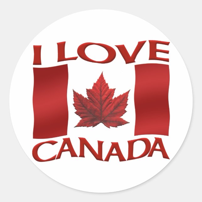 Canada Souvenir Stickers Red Maple Leaf Stickers (Vorderseite)