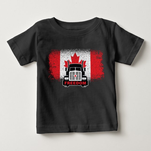 Canada Trucker Freedom Convoy 2022 Baby T-shirt (Vorderseite)