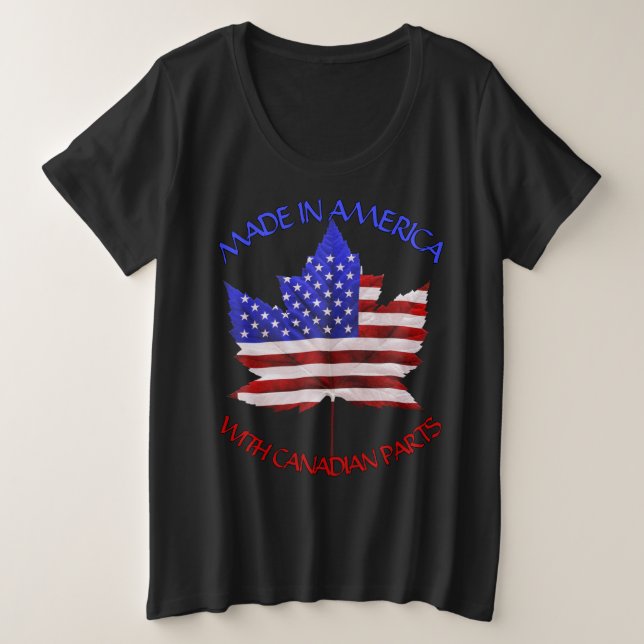 Canada USA Chemise Plus Taille T-shirts personnali (Design devant)