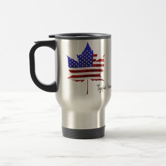 Canada USA Mugs US / Canada Souvenir Travel Mug (Gauche)