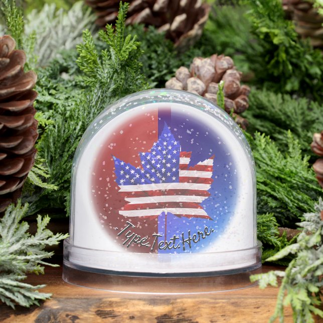 Canada USA Snow Globe Personalized Snow Globes (Hiver)